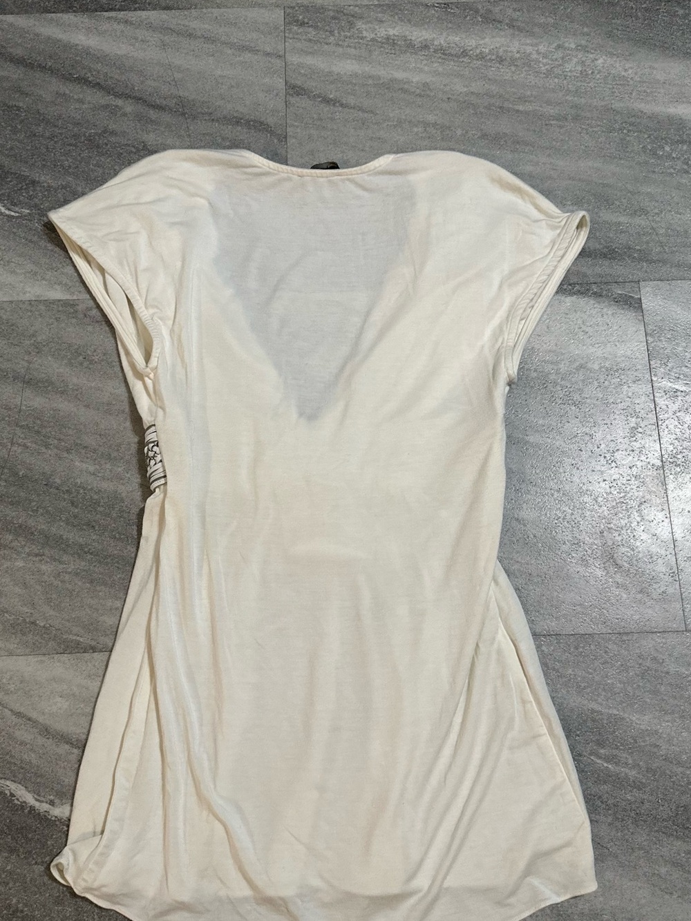 Sky Y2K cream tunic top L - Picture 7 of 10